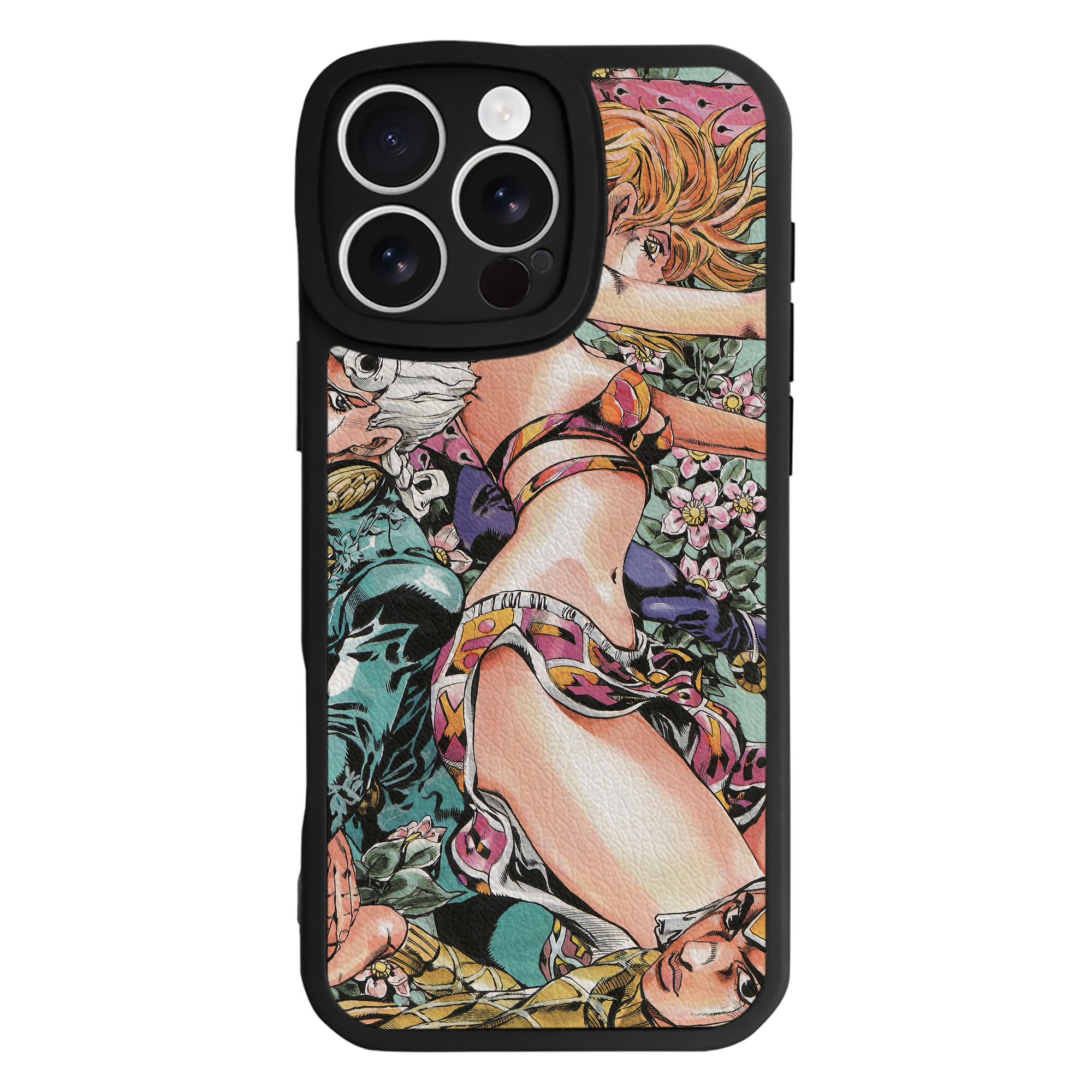 （画像用） ジョジョの奇妙な冒険 JoJo's Bizarre Adventure 【iPhone 16シリーズ対応】シリコンスマホケース（レザー調） 材質：シリコン